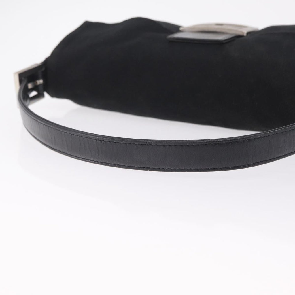 Fendi Black Cotton Jersey Baguette strap