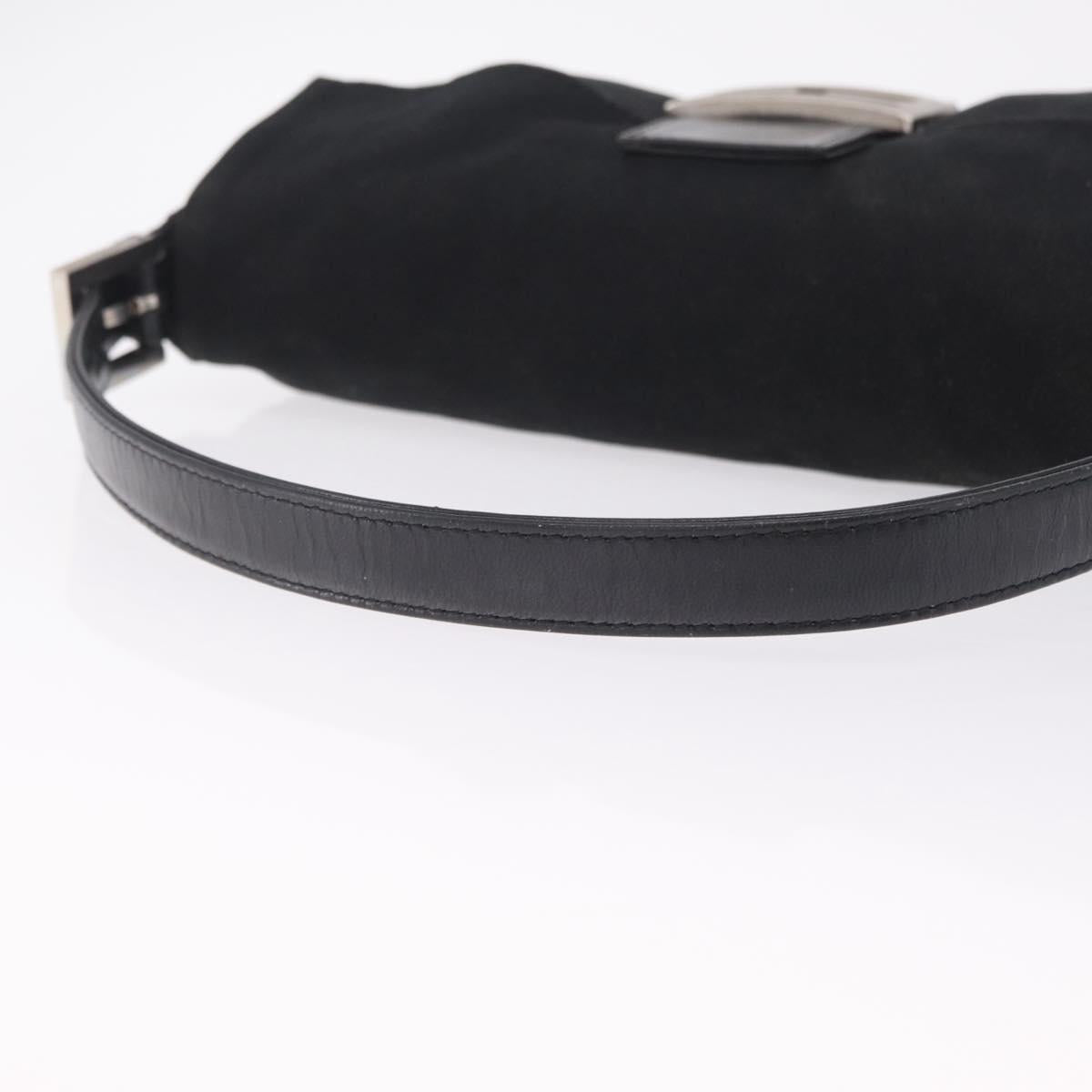 Fendi Black Cotton Jersey Baguette strap