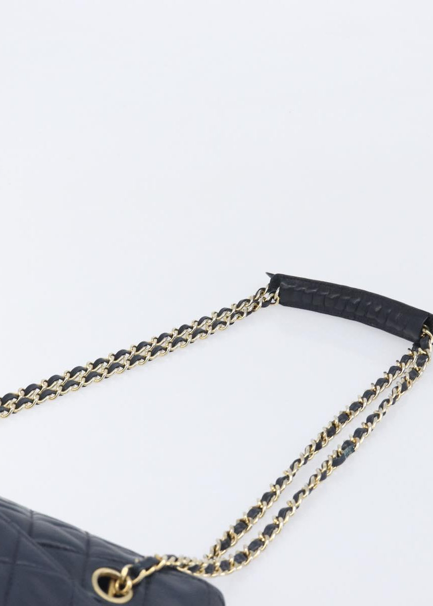 Chanel Navy Quilted Shoulder Bag chain strap