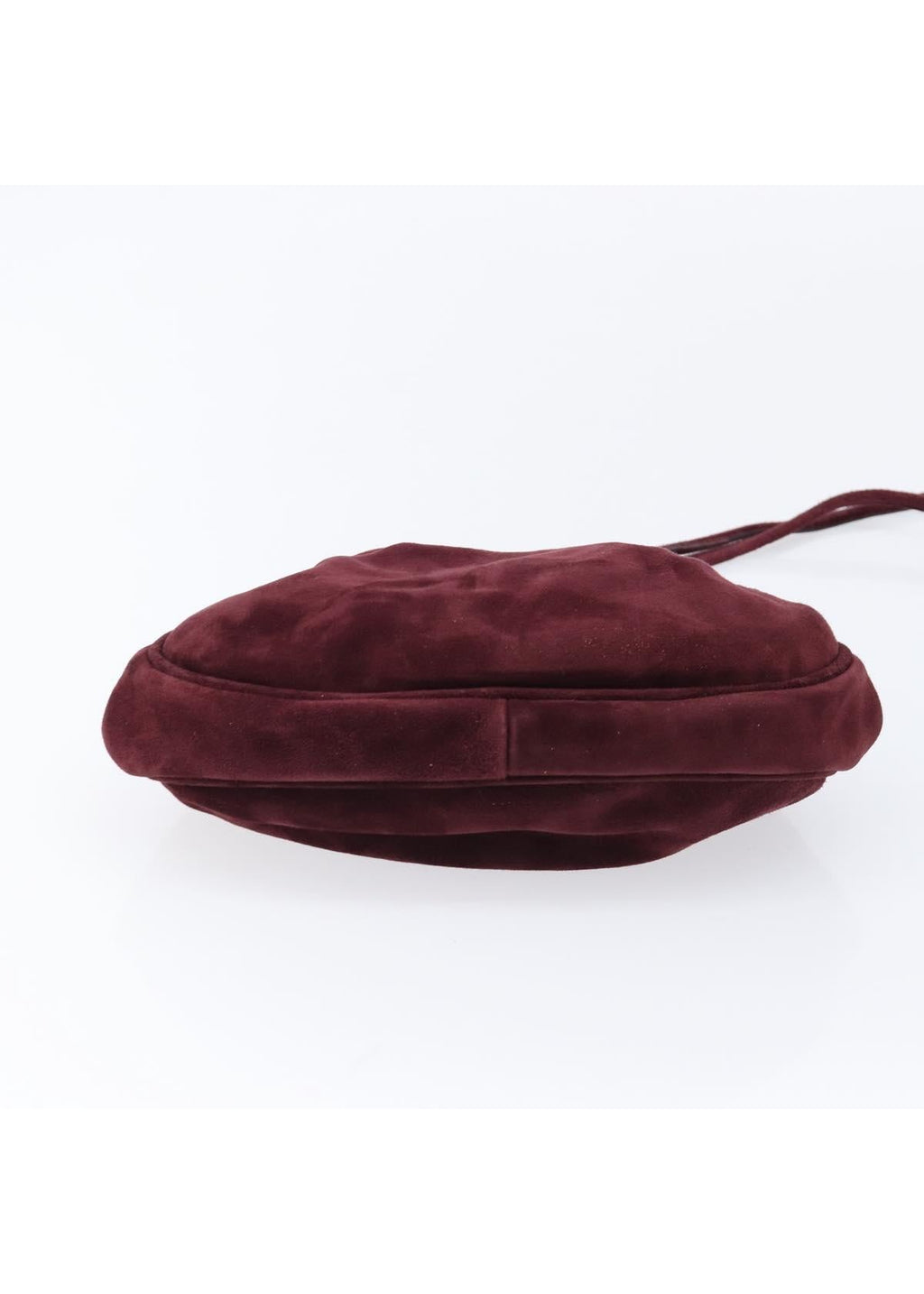 Ferragamo Burgundy Suede Shoulder Bag base