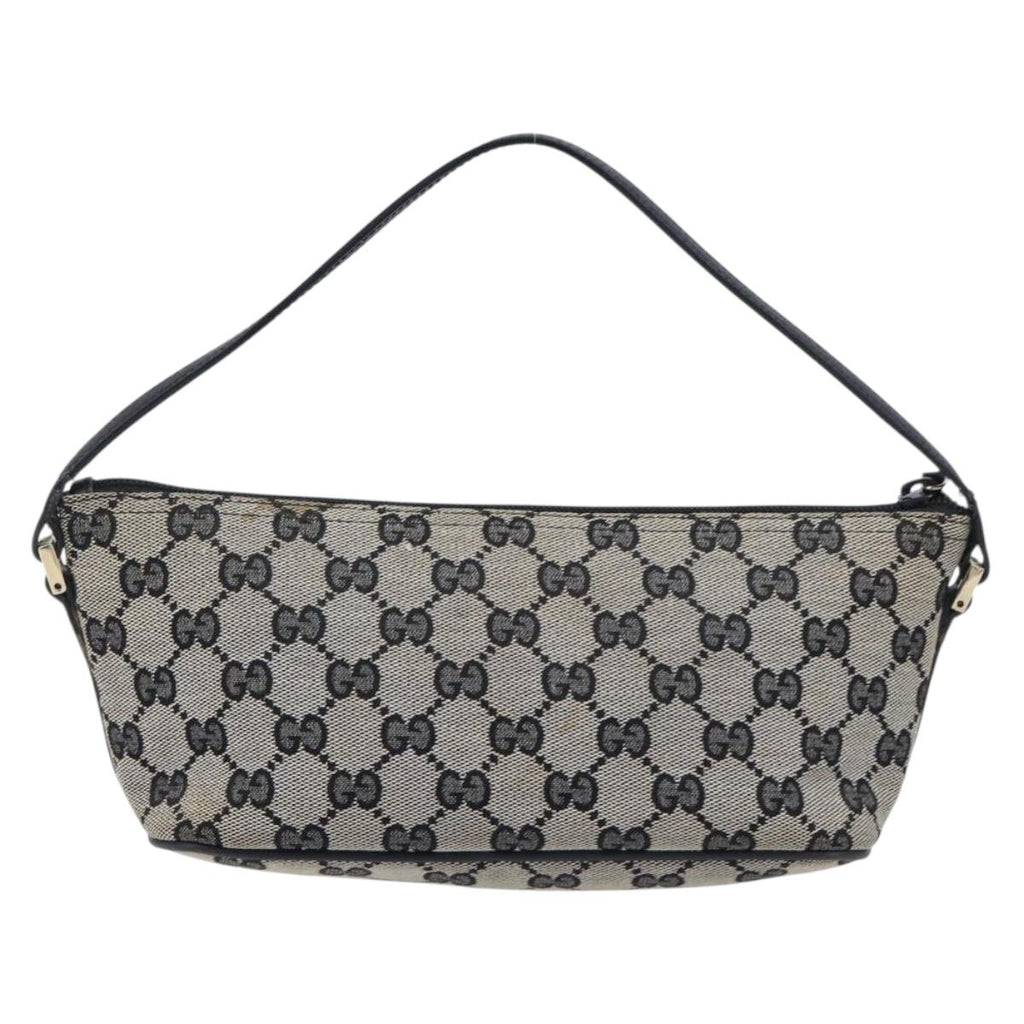 Gucci Navy GG Canvas Boat Pochette back