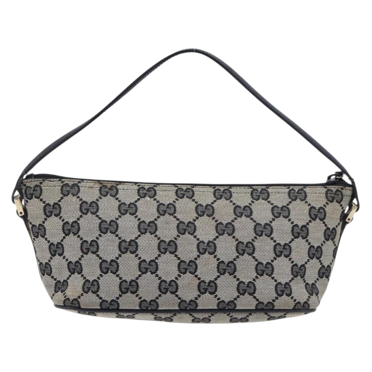 Gucci Navy GG Canvas Boat Pochette back