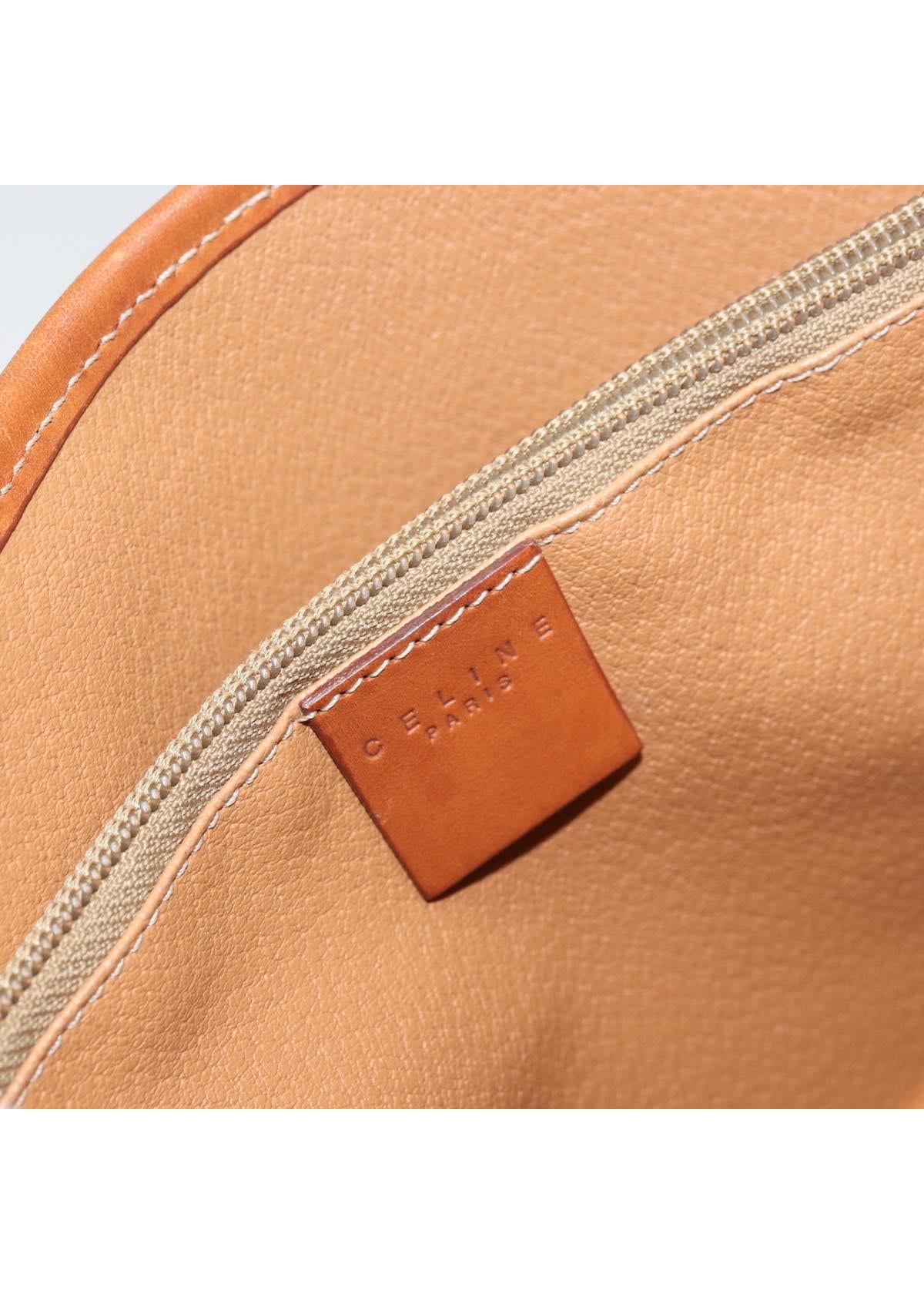 Celine Brown Macadam Tote brand stamp