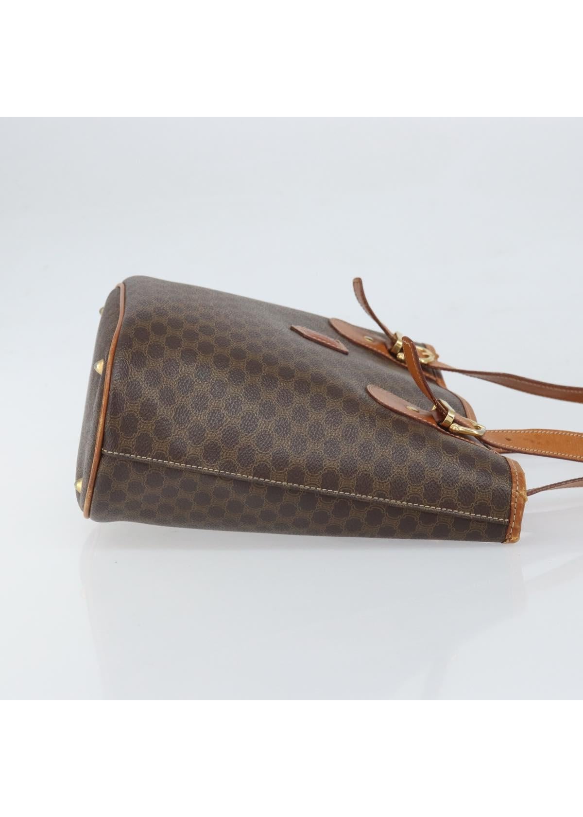 Celine Brown Macadam Tote side
