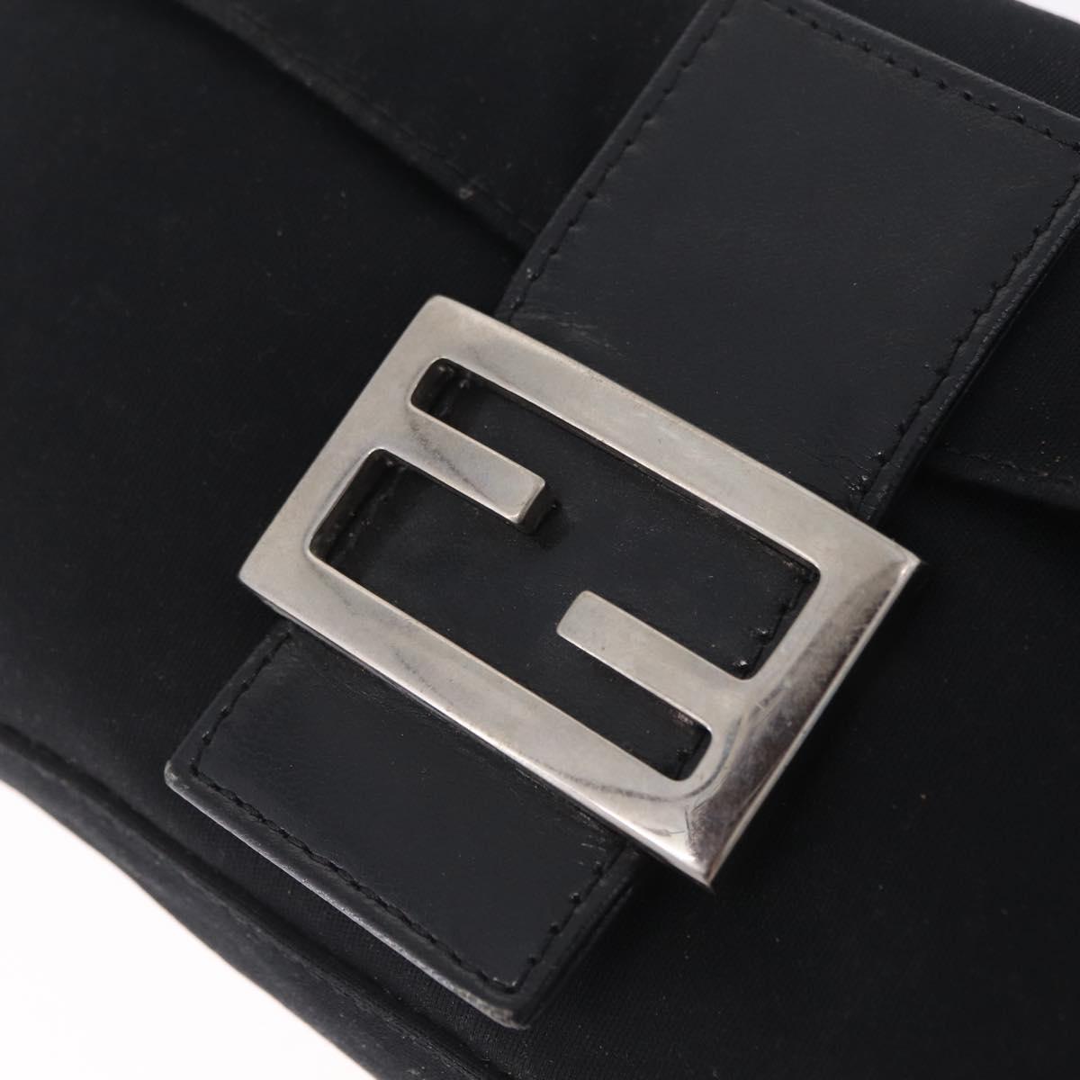 Fendi Black Cotton Jersey Baguette FF logo clasp
