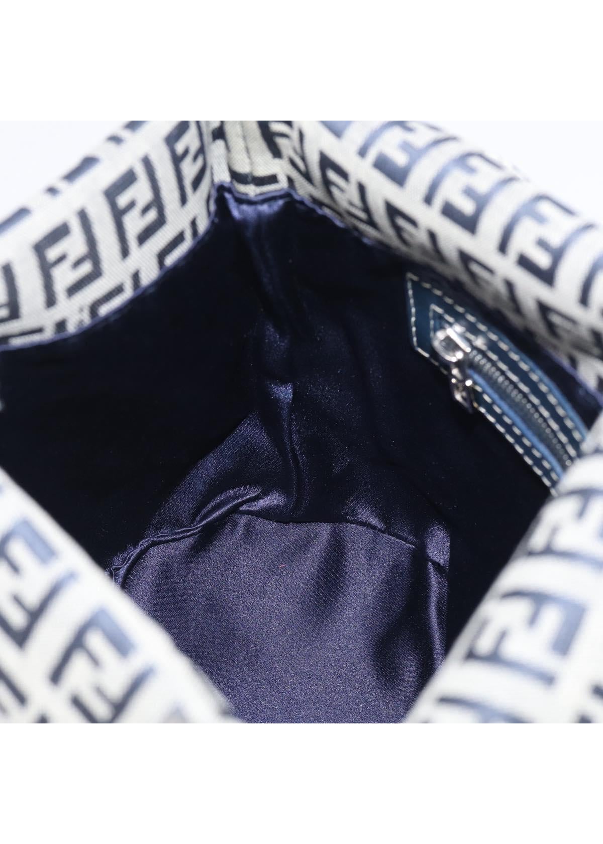 Fendi Navy Zucchino Mini Shoulder Bag photo 20