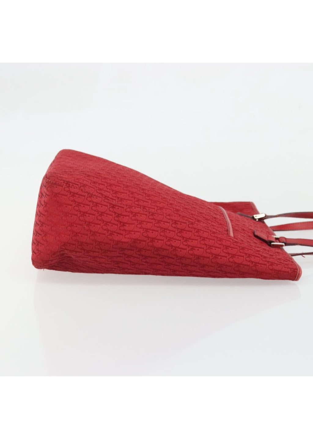 Dior Red Monogram Tote side