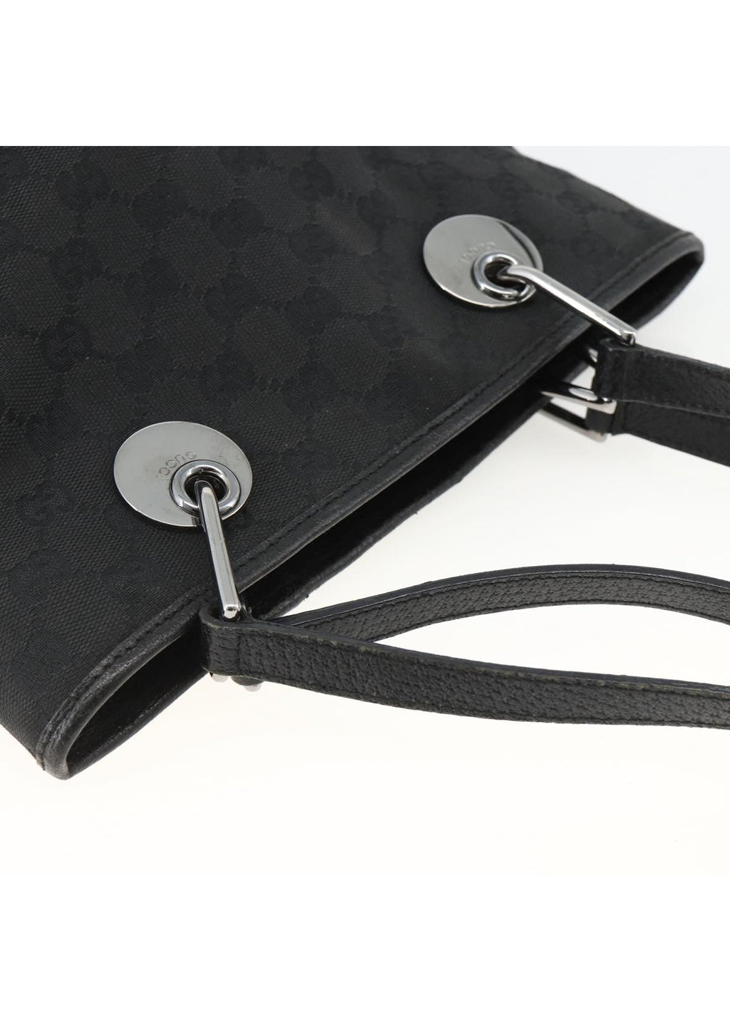 Gucci Black GG Canvas Mini Tote hardware