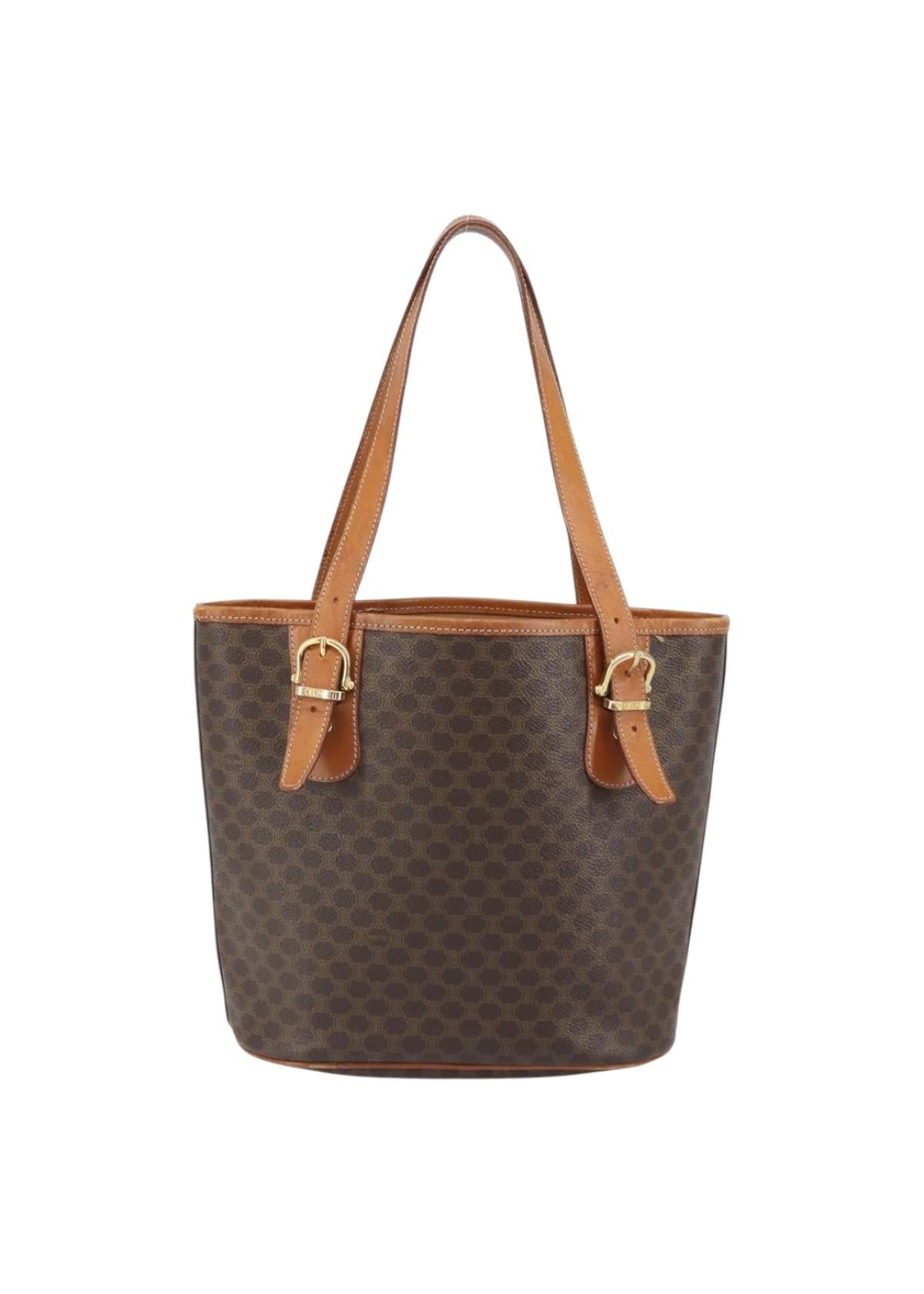 Celine Brown Macadam Tote back