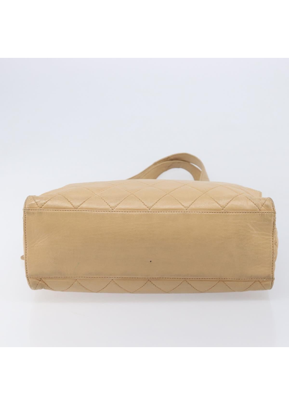 Chanel Beige Quilted Lambskin Tote photo 11
