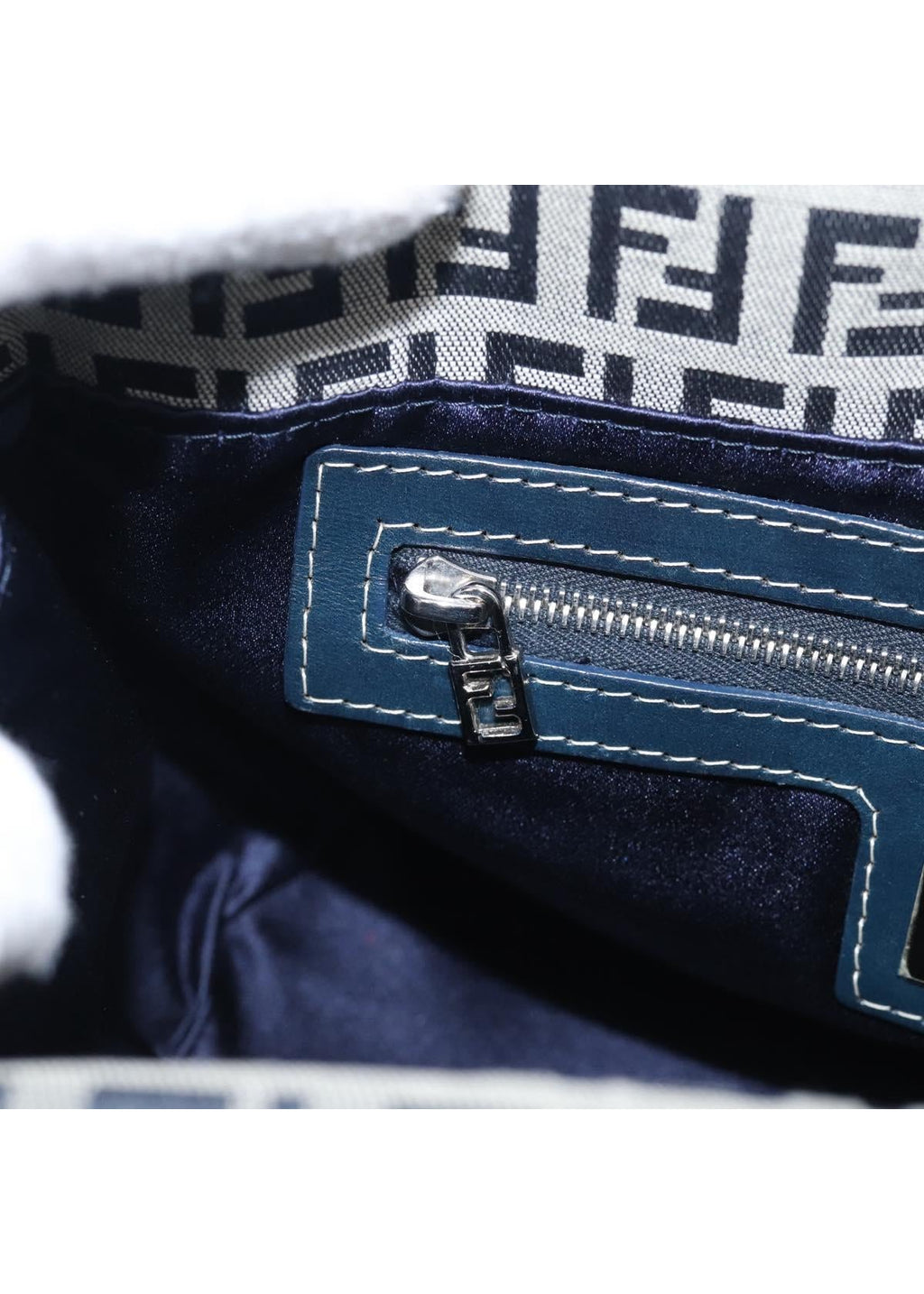 Fendi Navy Zucchino Mini Shoulder Bag photo 21