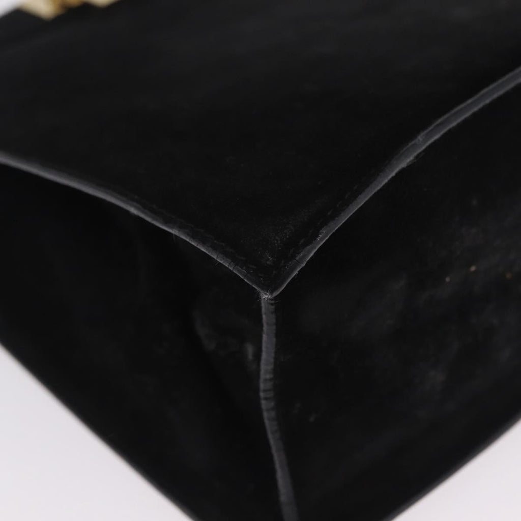 Gucci Tom Ford Black Suede Shoulder Bag corner detail