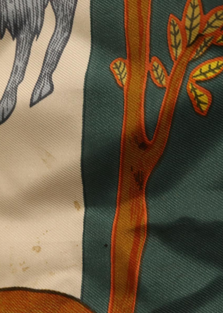 Hermès Green Spell Out Silk Scarf photo 13