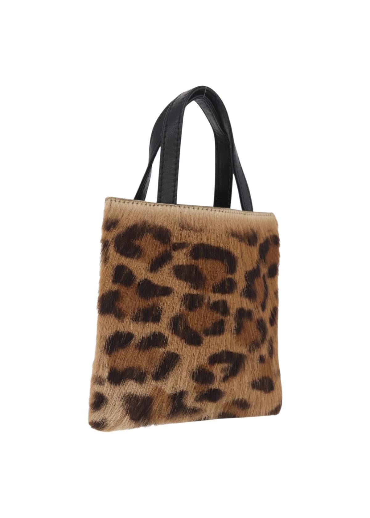 Loewe Leopard Ponyhair Mini Tote front