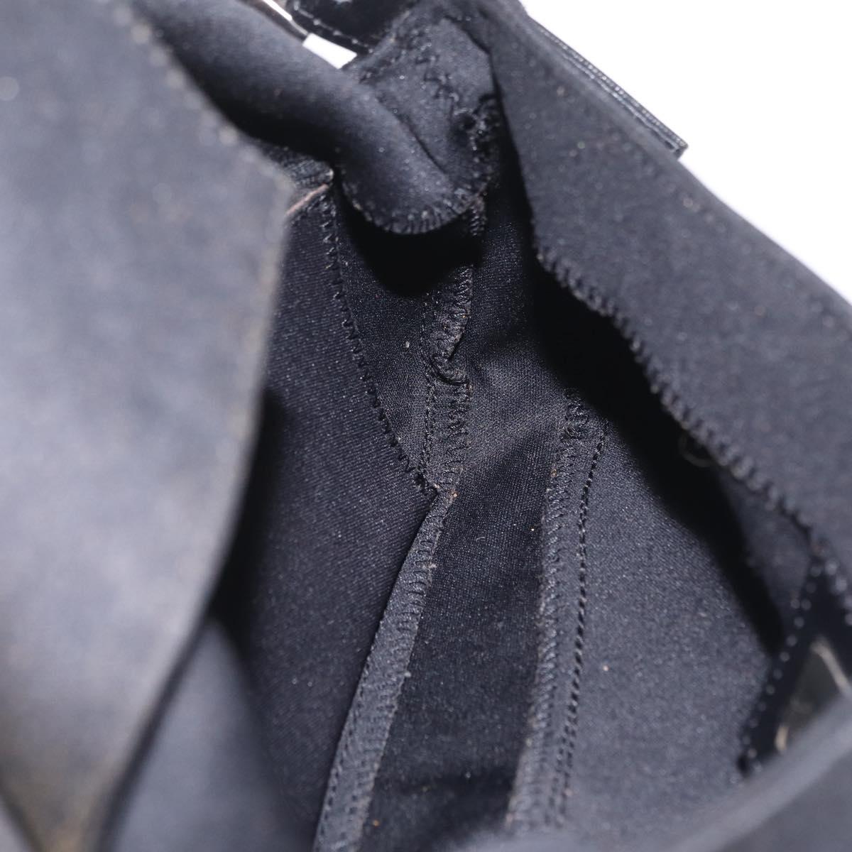Fendi Black Cotton Jersey Baguette interior