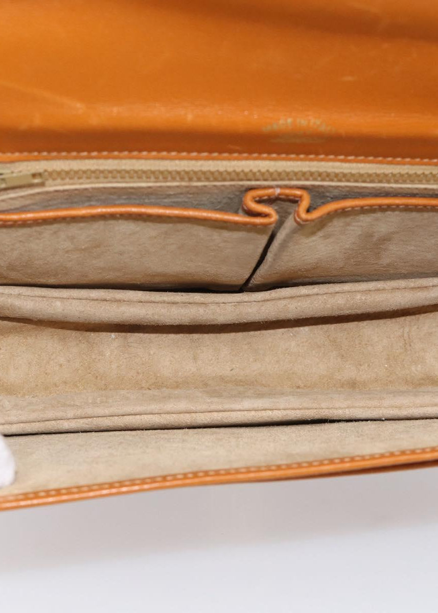 Gucci Tan Leather Horsebit Shoulder Bag interior