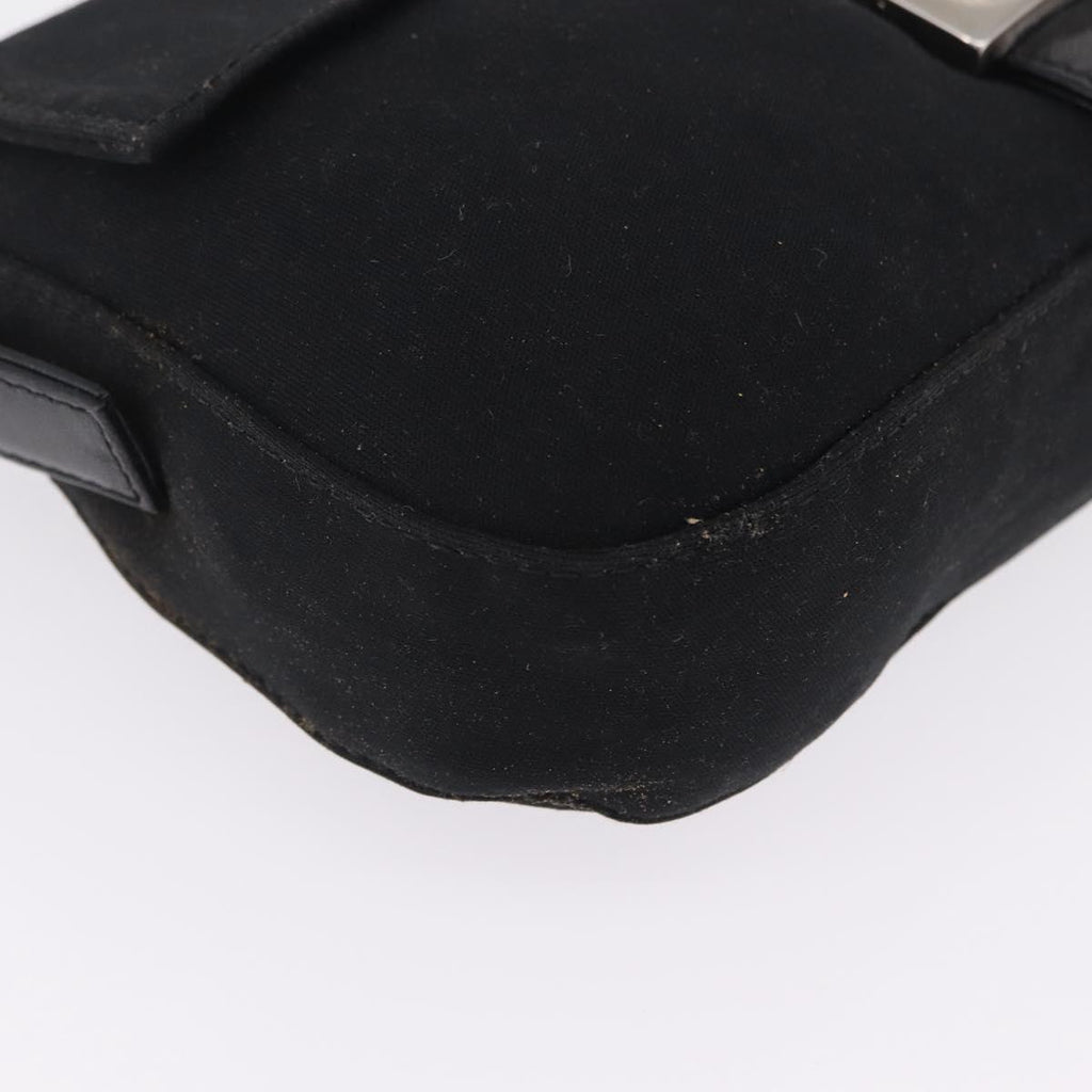 Fendi Black Cotton Jersey Baguette corner detail