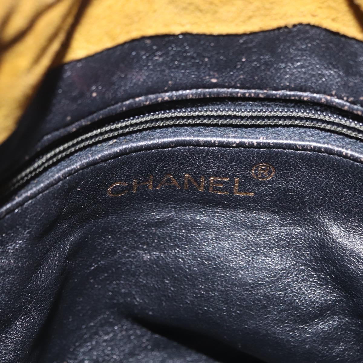 Chanel Green Suede Tassel Shoulder Bag interior