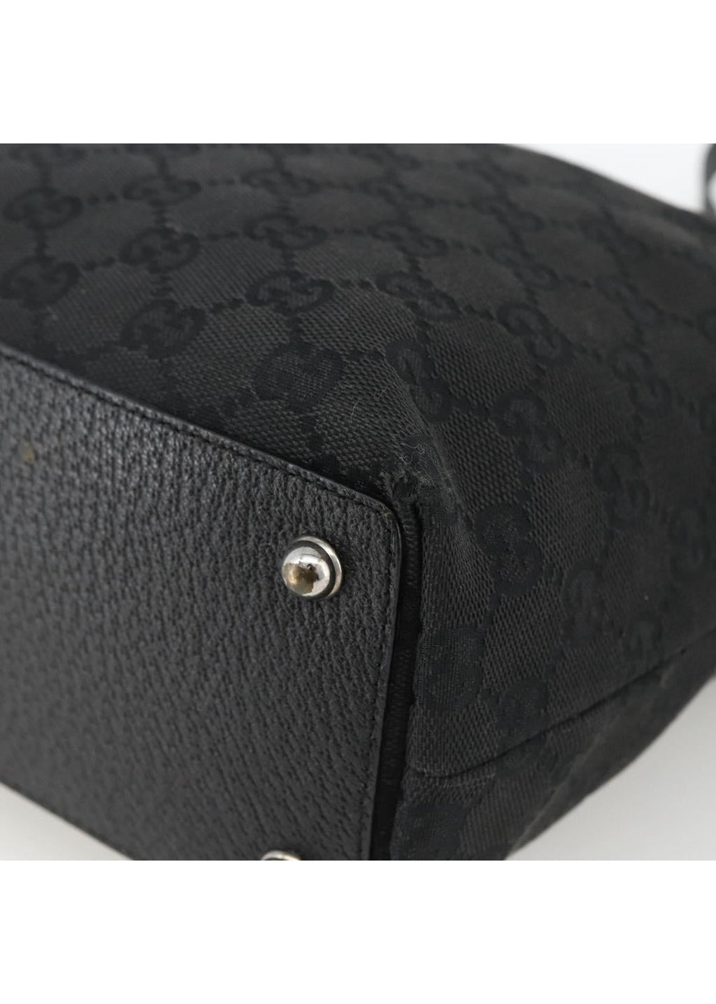 Gucci Black GG Canvas Mini Tote corner