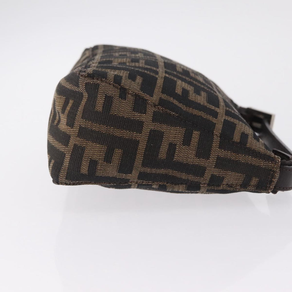 Fendi Brown Zucca Canvas Pochette side