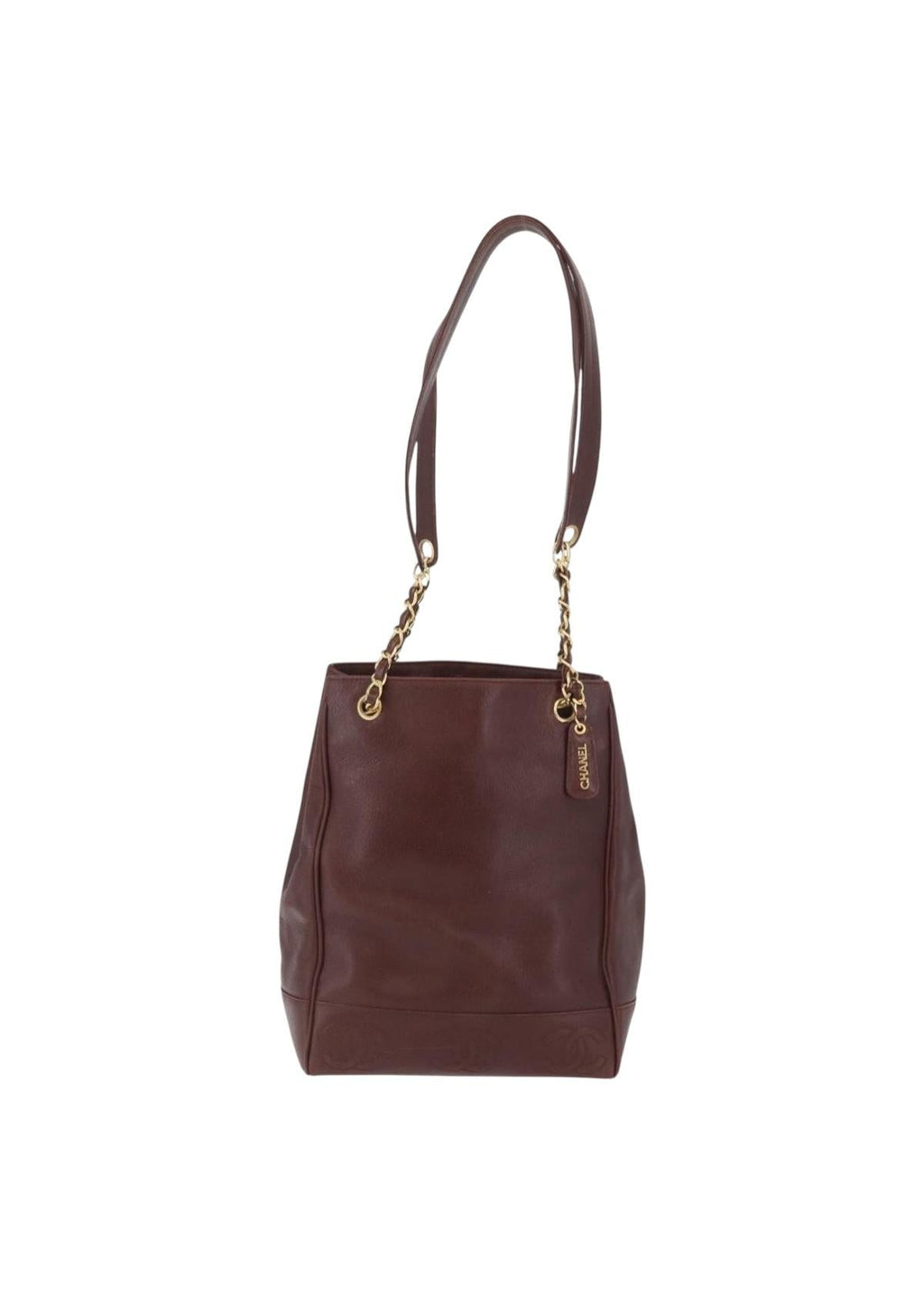 Chanel Brown Caviar Shoulder Bag front