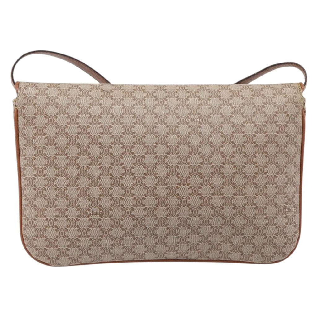 Celine Beige Macadam Shoulder Bag photo 3
