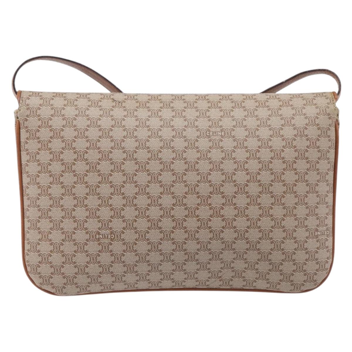 Celine Beige Macadam Shoulder Bag photo 3