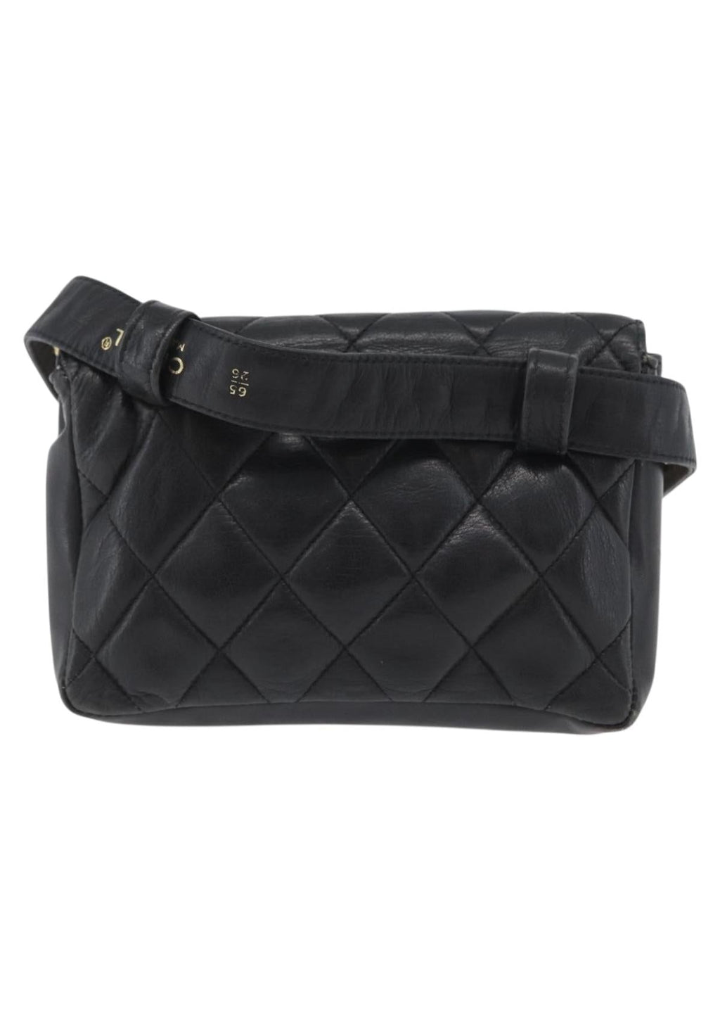 Chanel Black Quilted Leather Belt Bag back