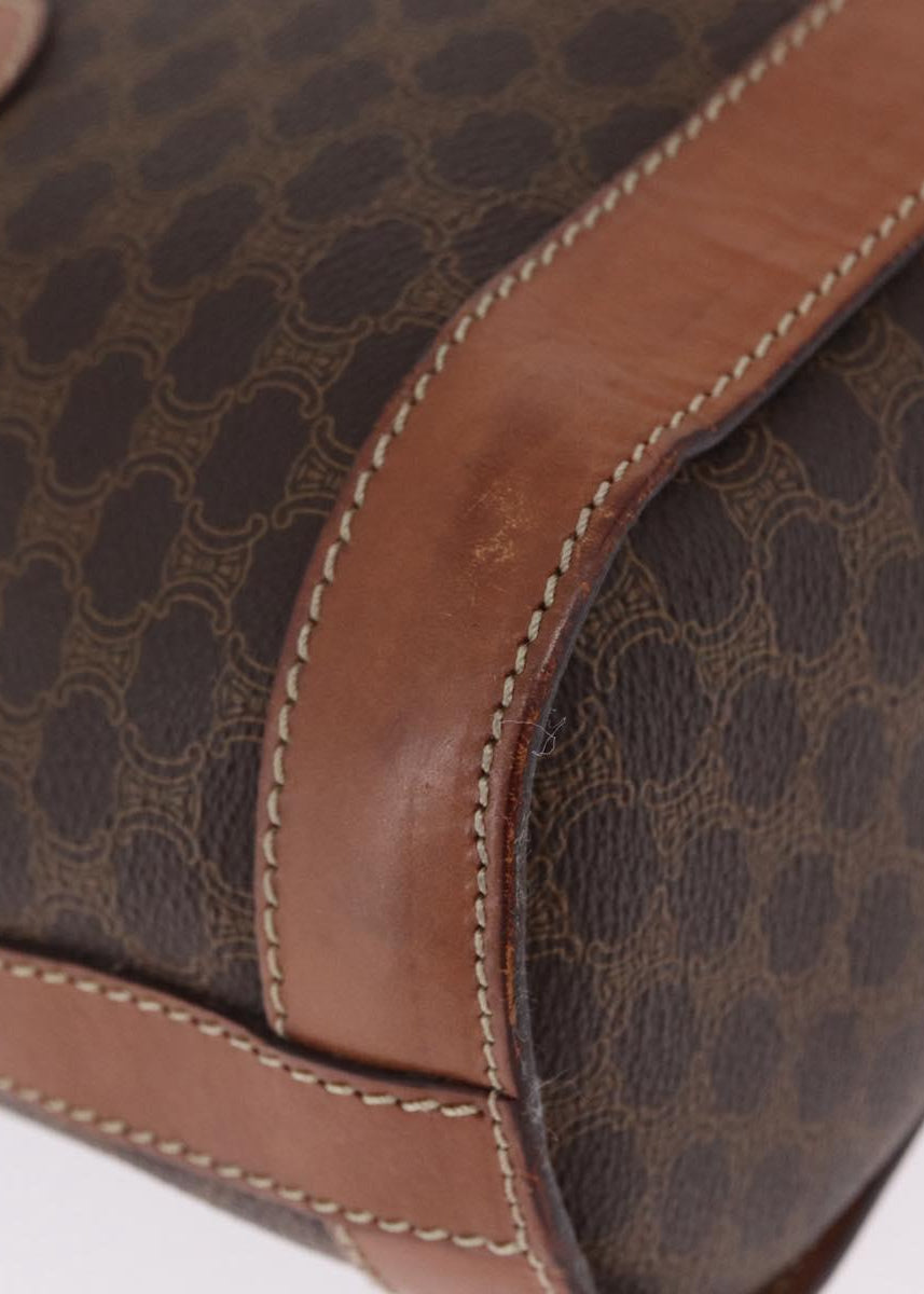 Celine Brown Macadam Tote corner detail