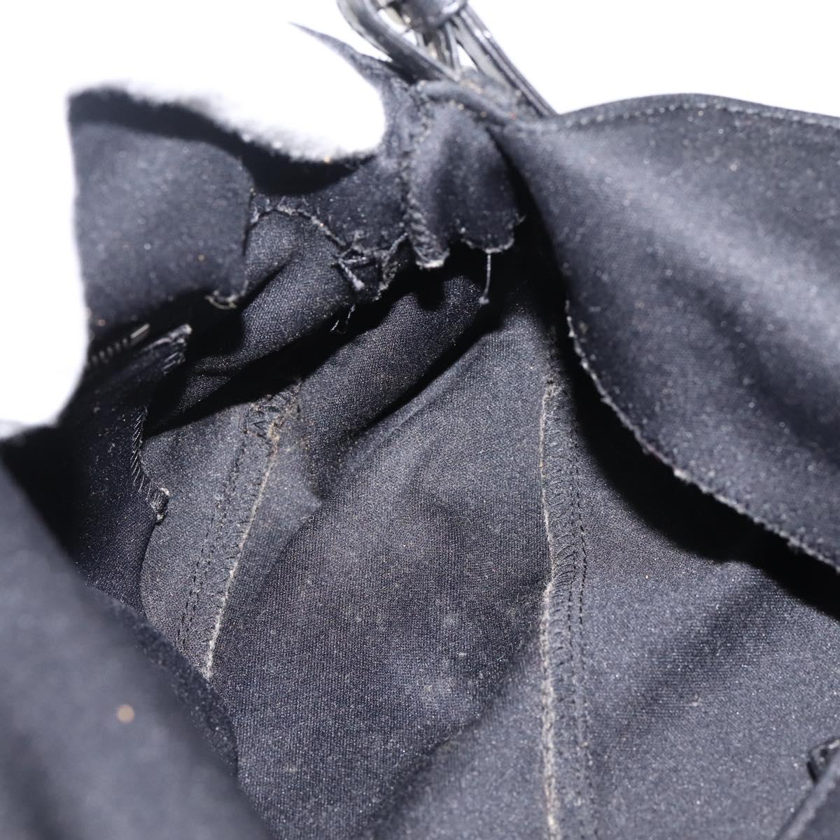 Fendi Black Nylon Rounded Baguette interior