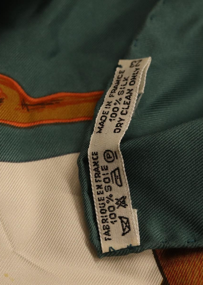 Hermès Green Spell Out Silk Scarf photo 17