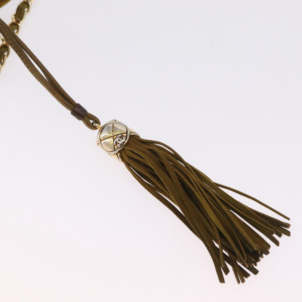 Chanel Green Suede Tassel Shoulder Bag tassel