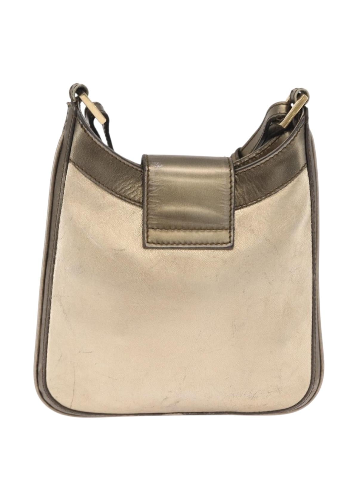 Gucci Gold Leather Square Jackie Bag back