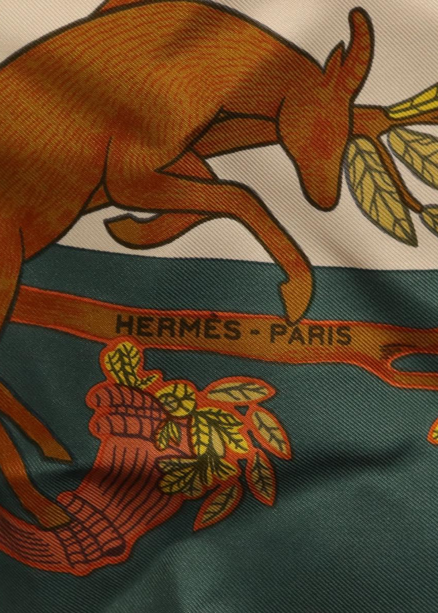 Hermès Green Spell Out Silk Scarf photo 14