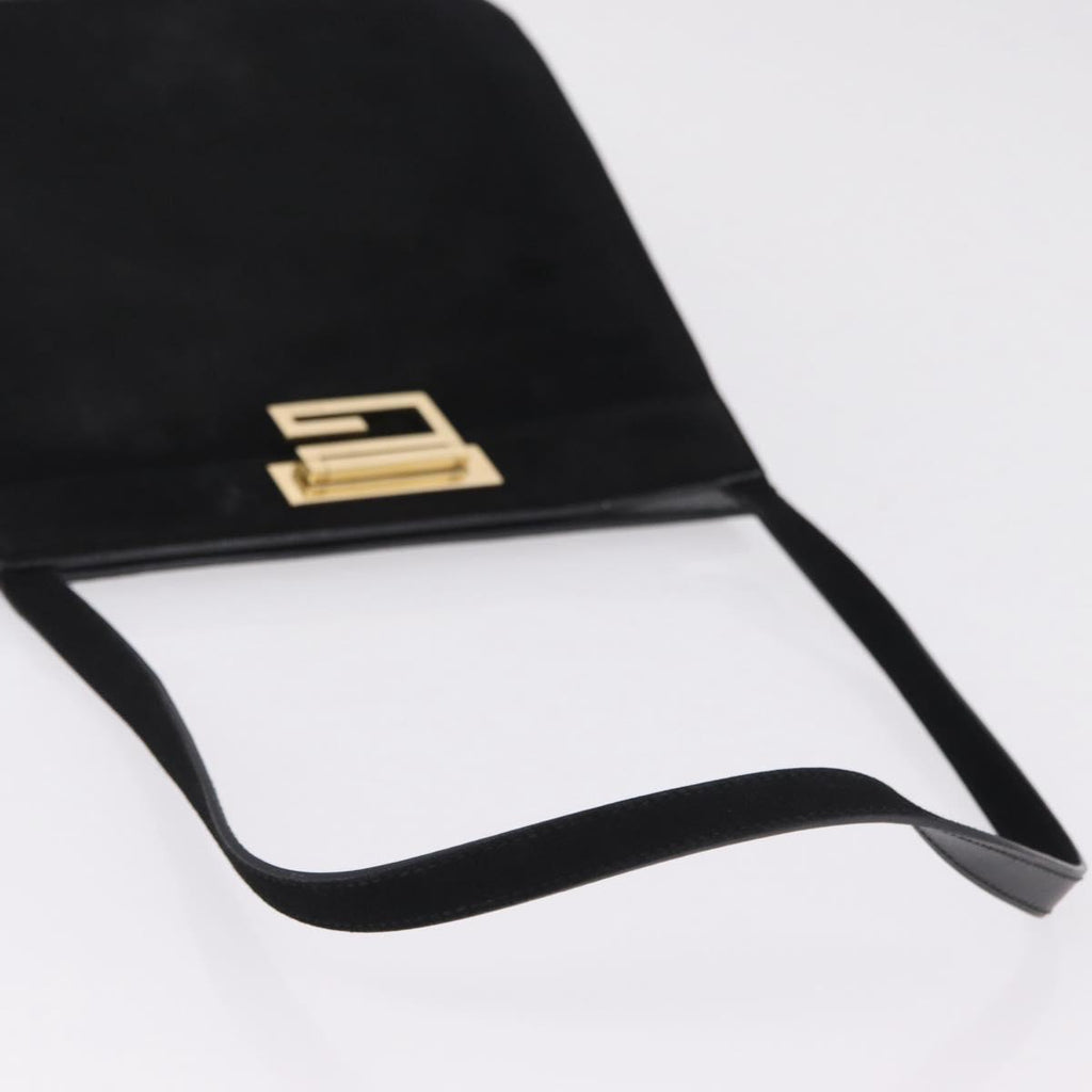 Gucci Tom Ford Black Suede Shoulder Bag strap