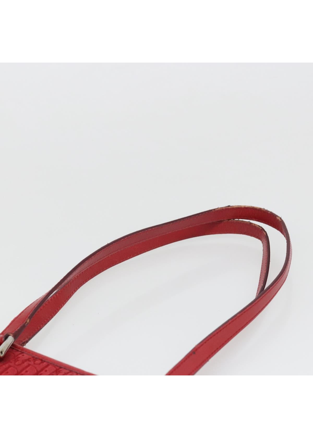 Dior Red Monogram Tote strap