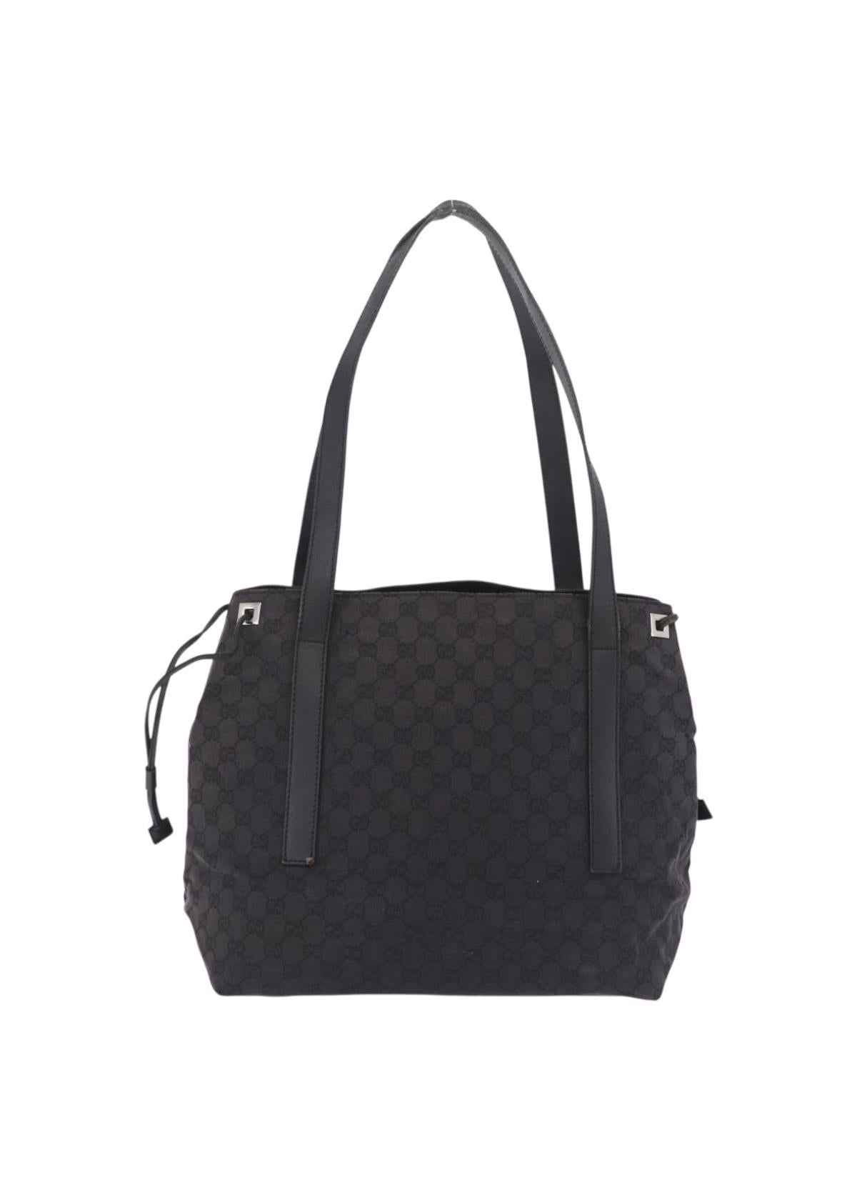 Gucci Black Monogram Tote back