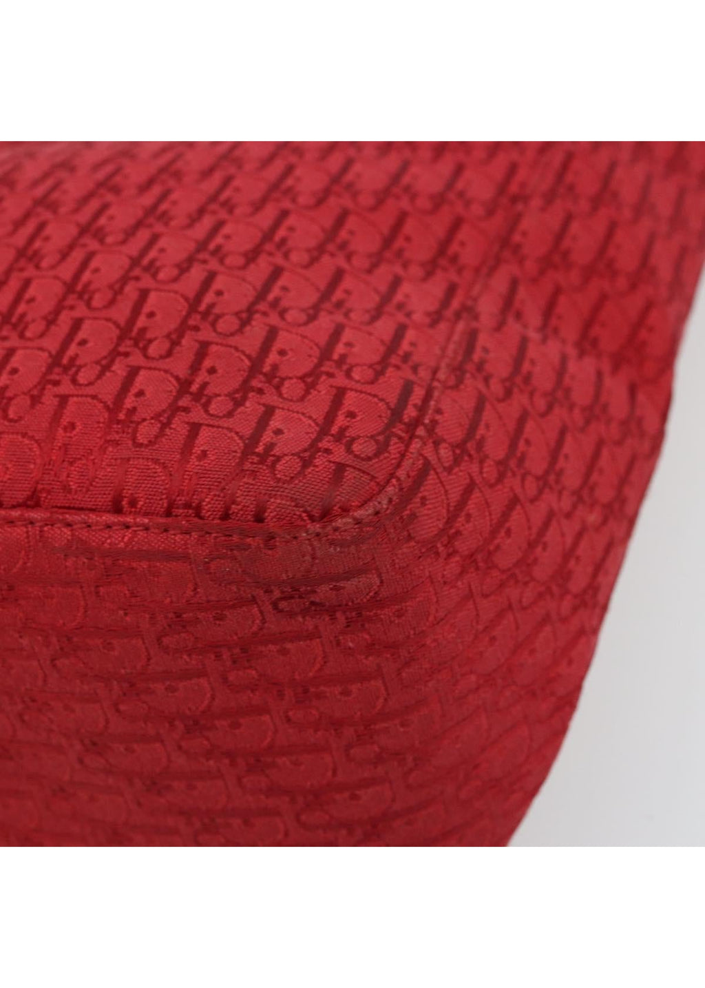 Dior Red Monogram Tote corner