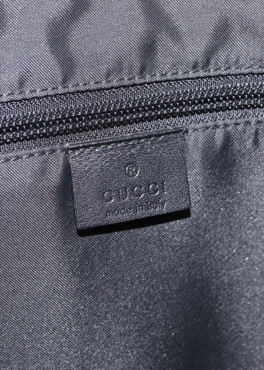 Gucci Black Monogram Tote interior