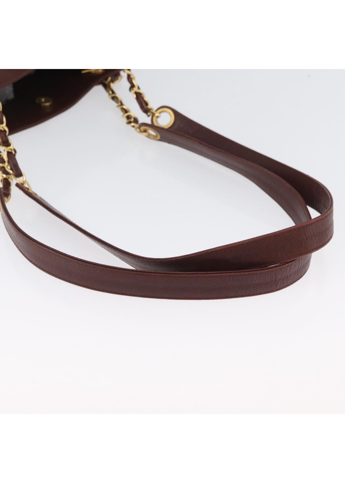 Chanel Brown Caviar Shoulder Bag strap