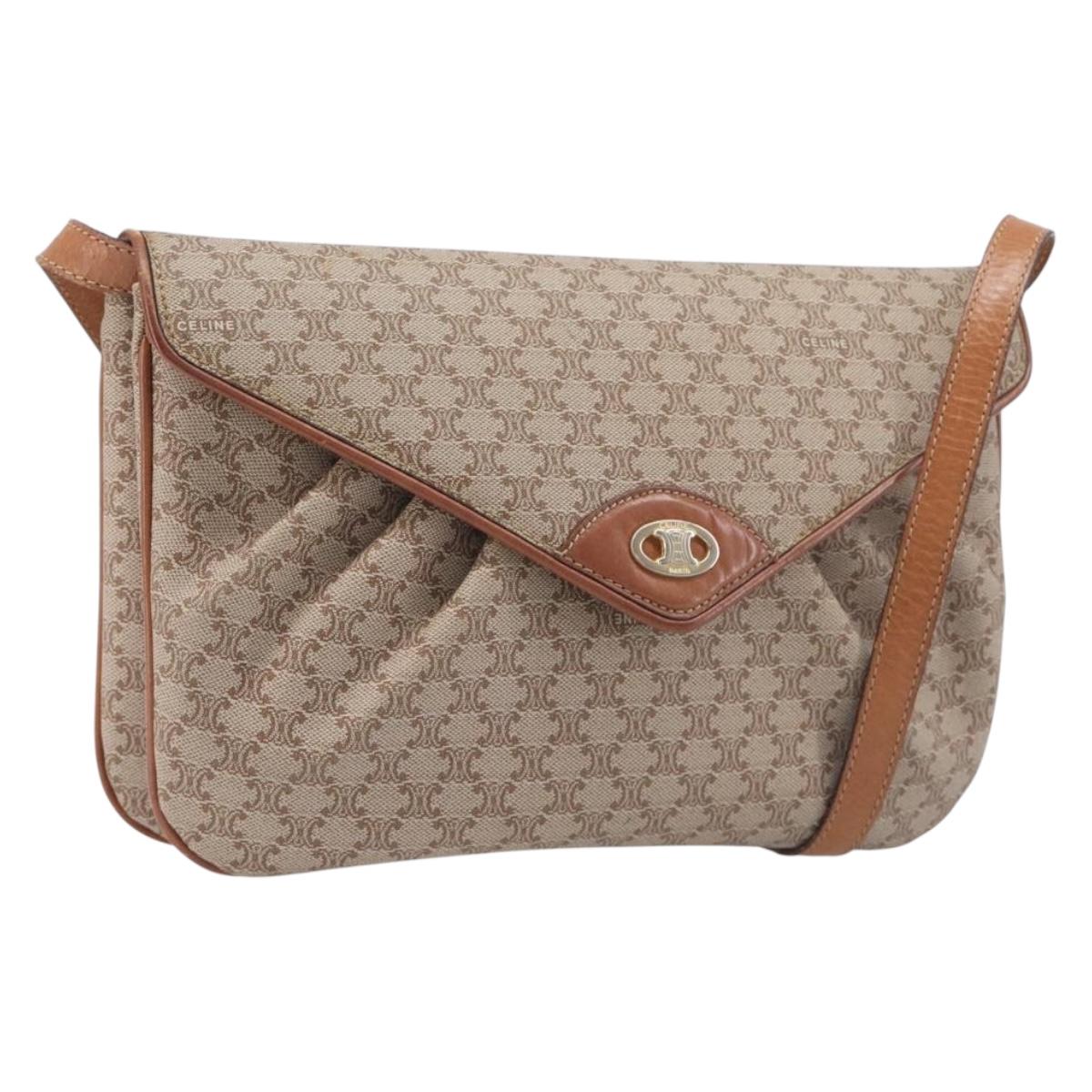 Celine Beige Macadam Shoulder Bag photo 2