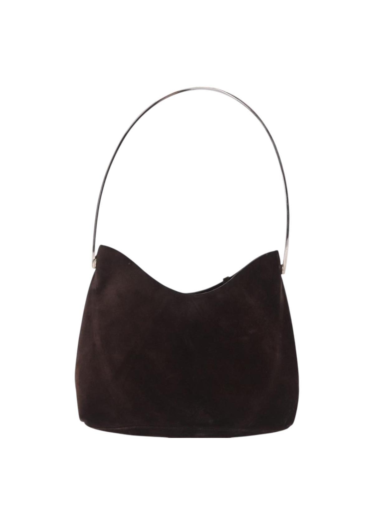Gucci Brown Suede Shoulder Bag back