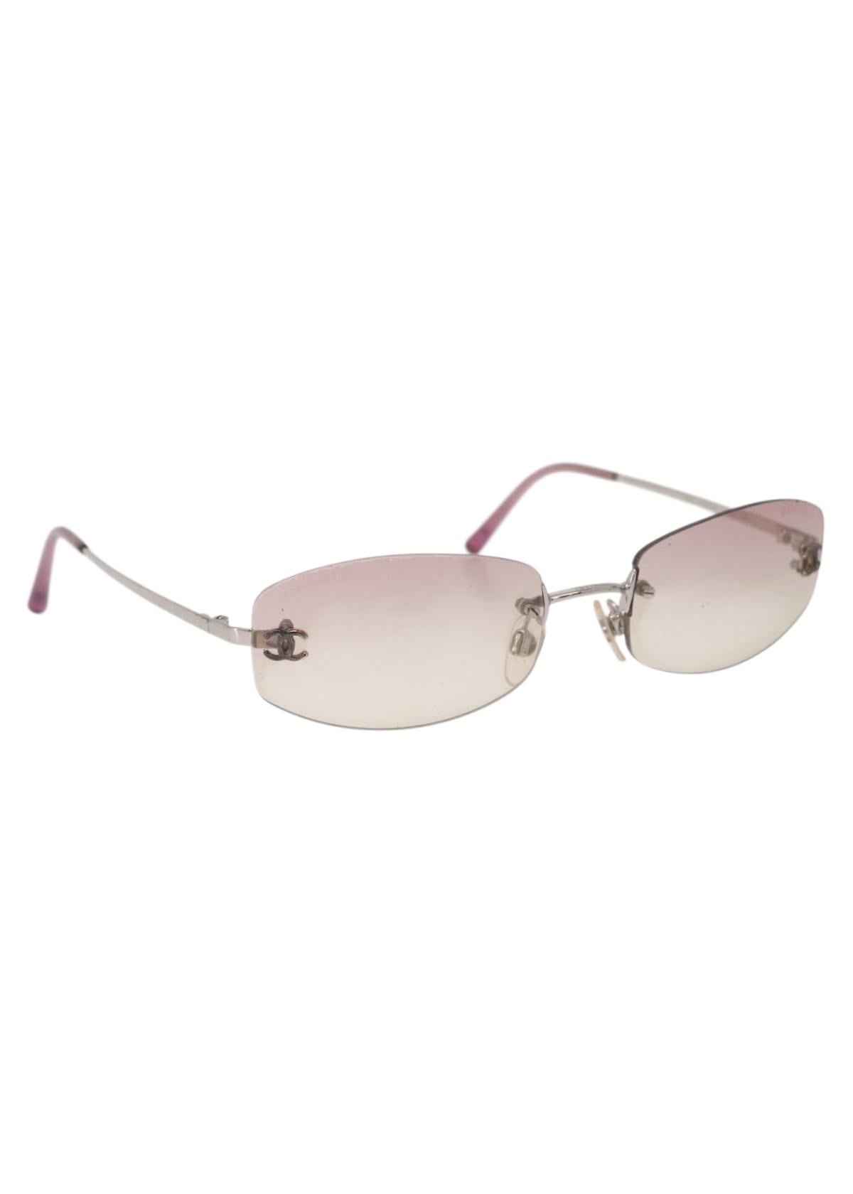 Chanel Silver Rimless Gradient Sunglasses photo 2