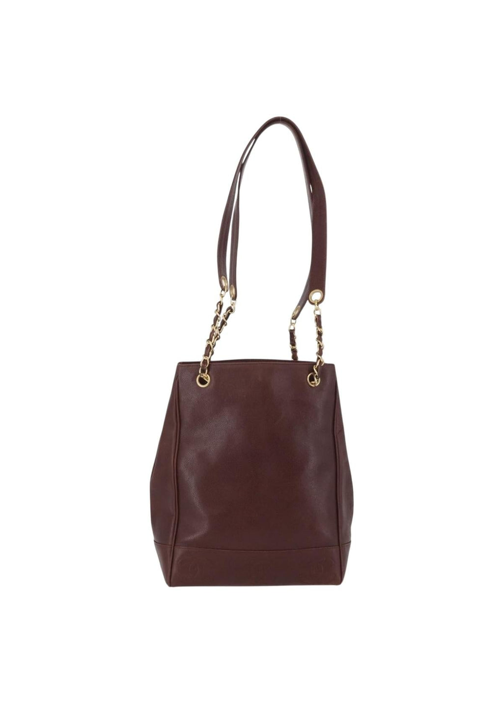 Chanel Brown Caviar Shoulder Bag back