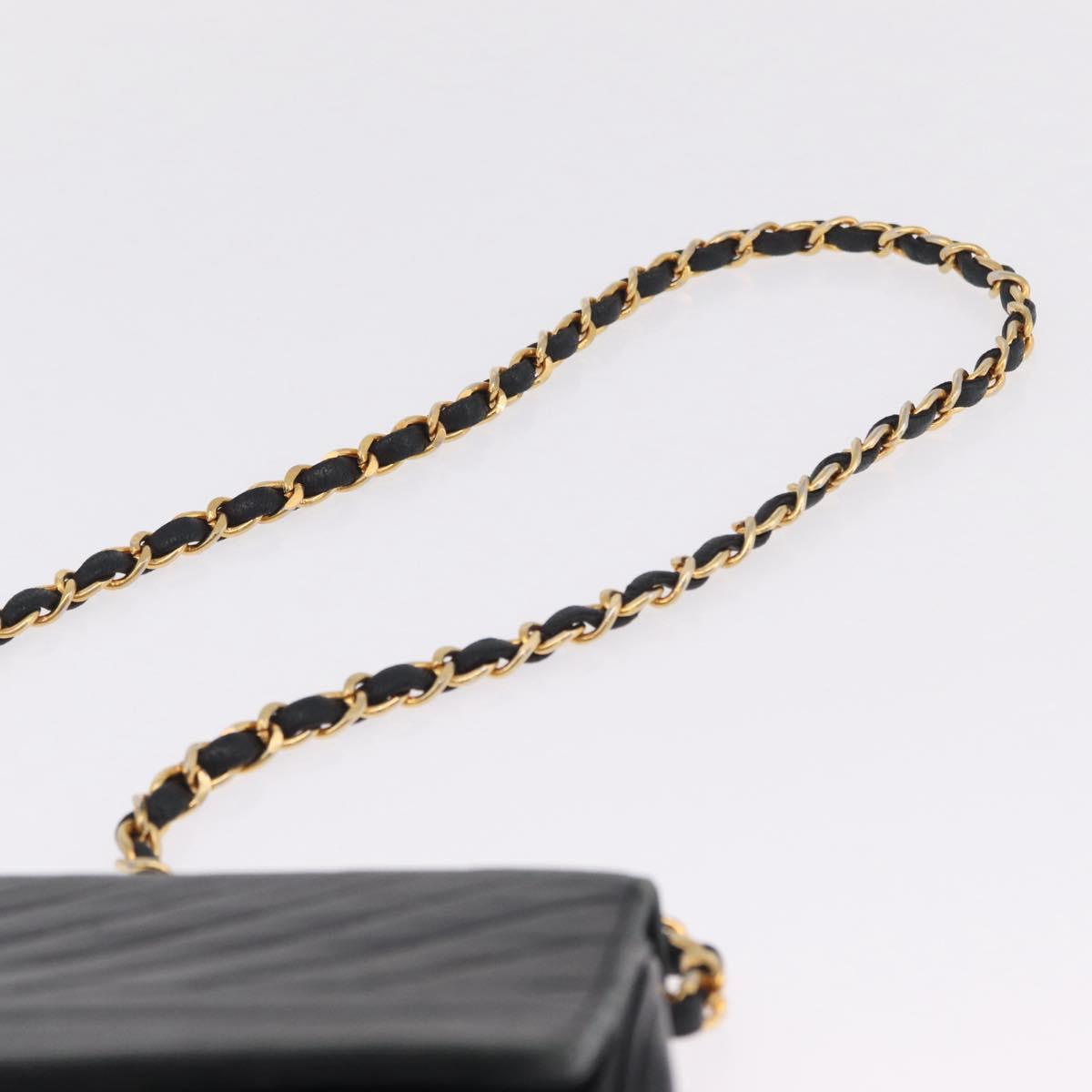 Chanel Black Chevron Stitch Flap Bag photo 8