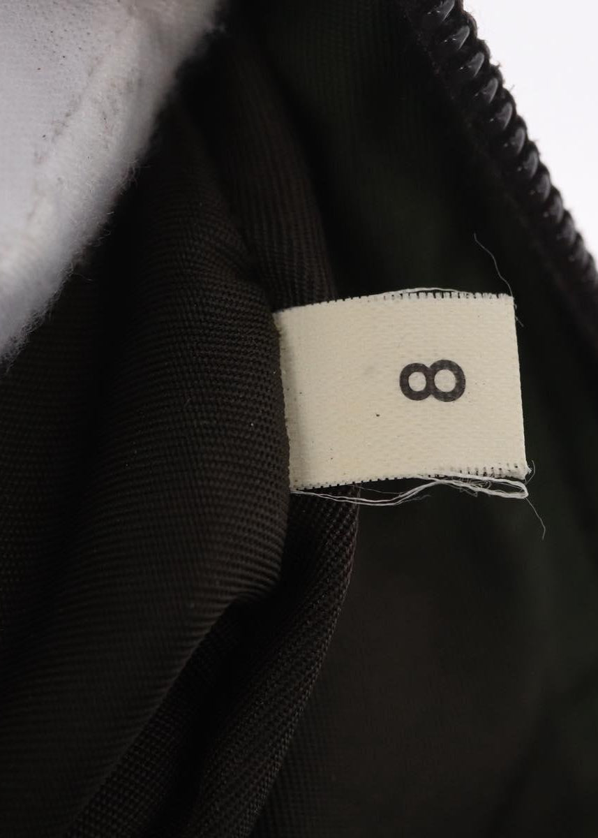 Prada Hunter Green Nylon Pochette serial tag