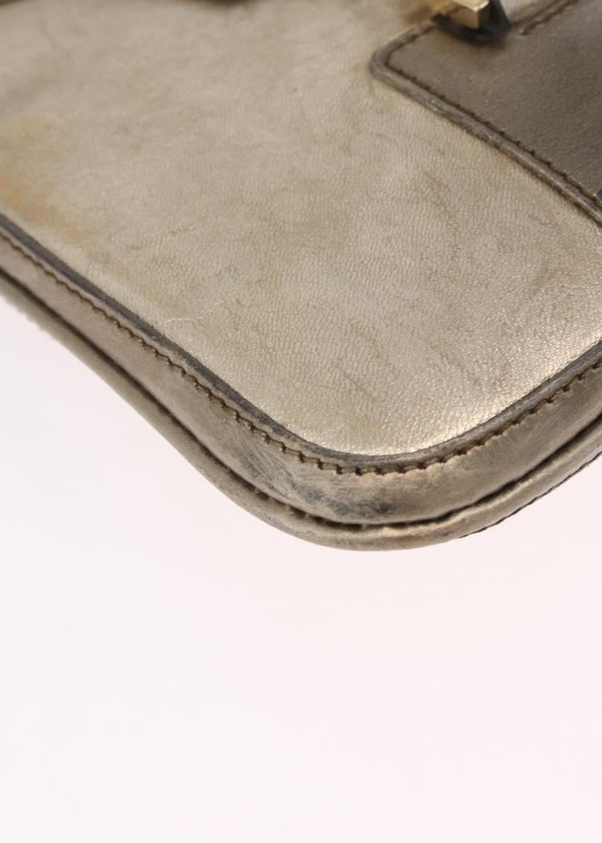 Gucci Gold Leather Square Jackie Bag corner detail