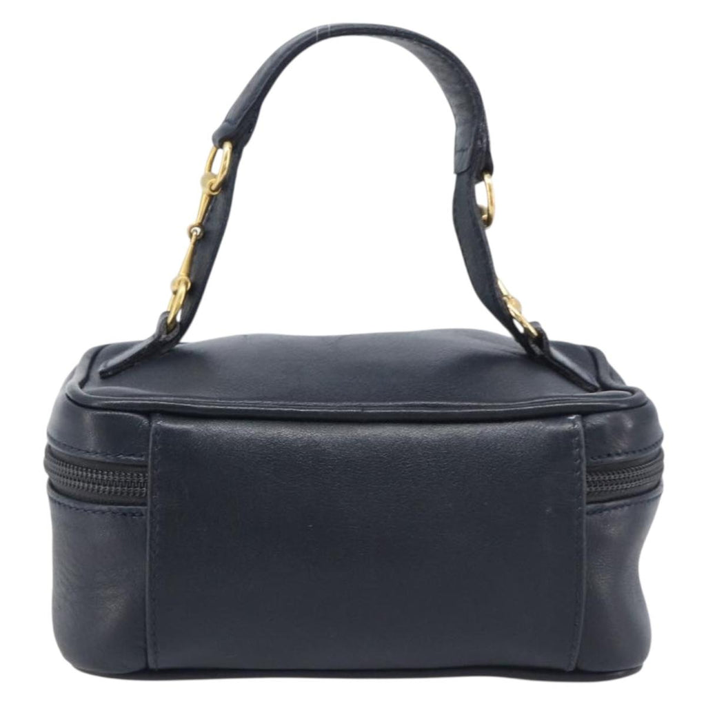 Gucci Navy Leather Horsebit Vanity Bag back