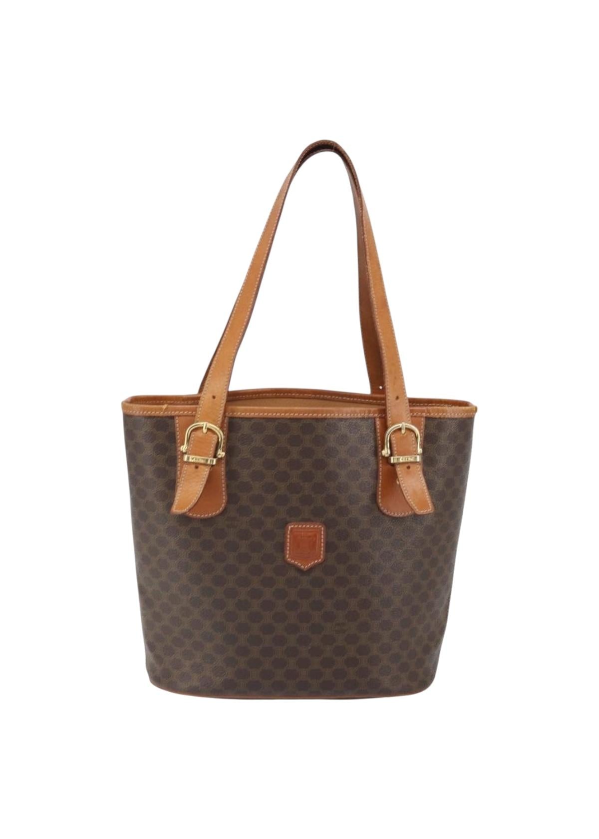 Celine Brown Macadam Tote front