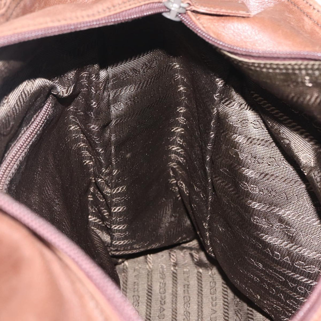 Prada Brown Leather Tote interior